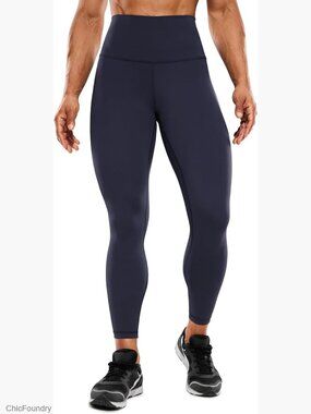 High Waisted Compression Leggings 25 Inch Tummy Control Workout Pants